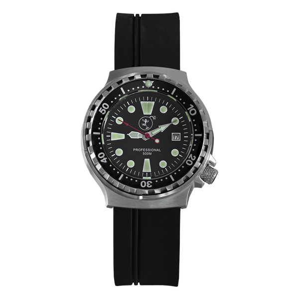 PROFESSIONAL 500 WOMEN'S DIVING WATCH STAINLESS STEEL | NEOPRENE BRACELET