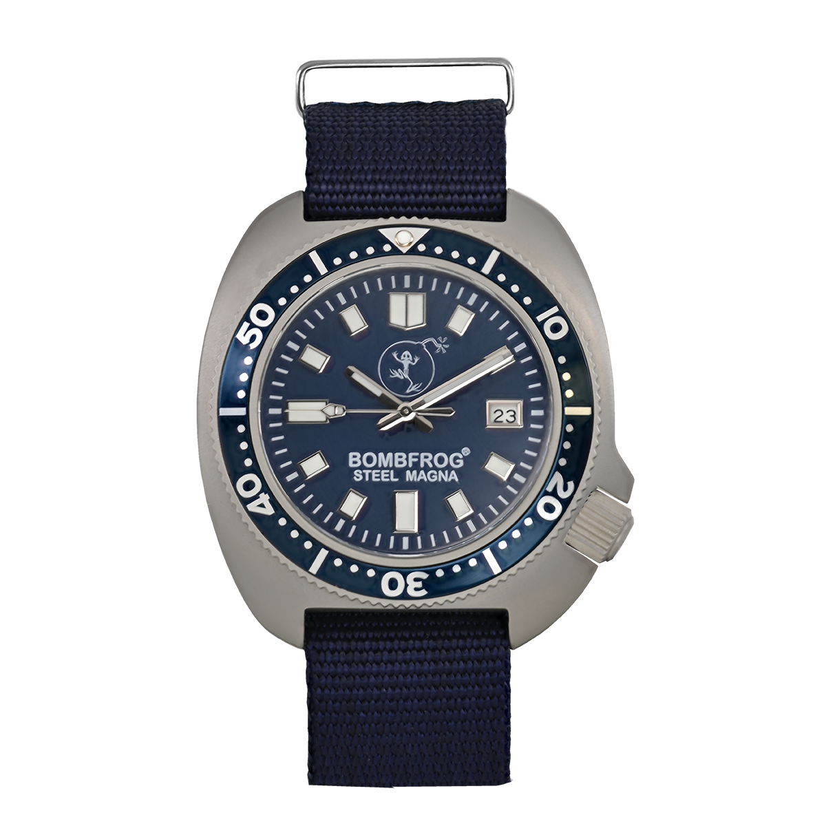 STEEL MAGNA II Blau Automatikuhr mit NATO-Armband