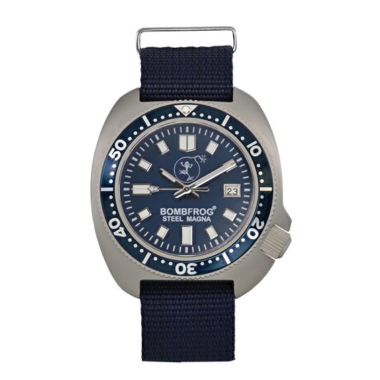 STEEL MAGNA II Blau Automatikuhr mit NATO-Armband