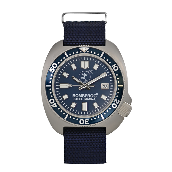 STEEL MAGNA II Blau Automatikuhr mit NATO-Armband
