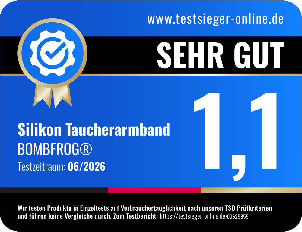 SILIKONARMBAND TAUCHER SCHWARZ | 22MM