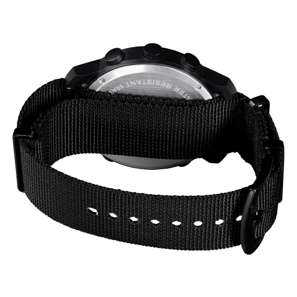 NATO BRACELET BLACK WITH BLACK PIN CLASP | 24MM