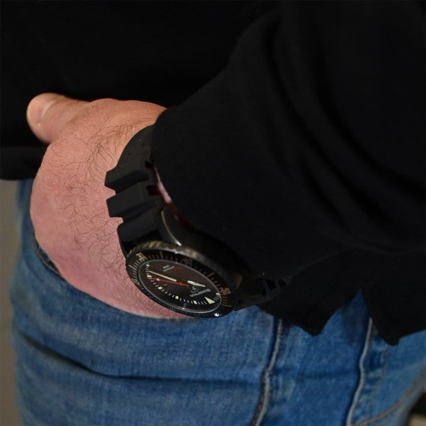 SILICONE BRACELET PRO STRAP BLACK | 22MM