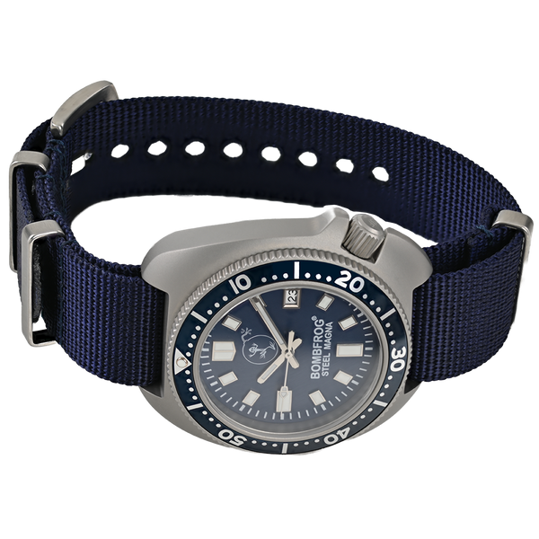 STEEL MAGNA II Blau Automatikuhr mit NATO-Armband