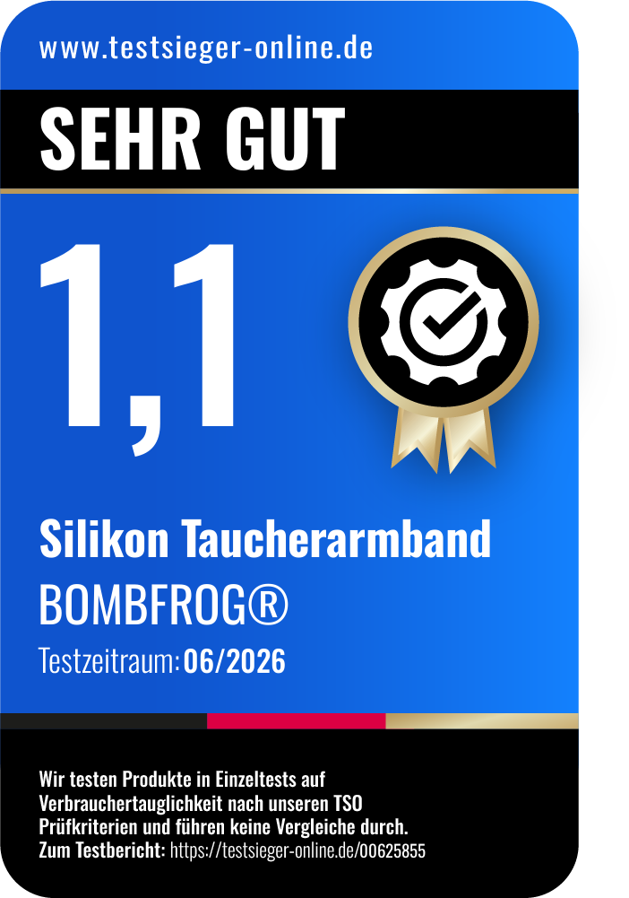 SILIKONARMBAND TAUCHER SCHWARZ | 24MM