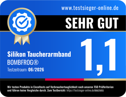 SILIKONARMBAND TAUCHER SCHWARZ | 22MM
