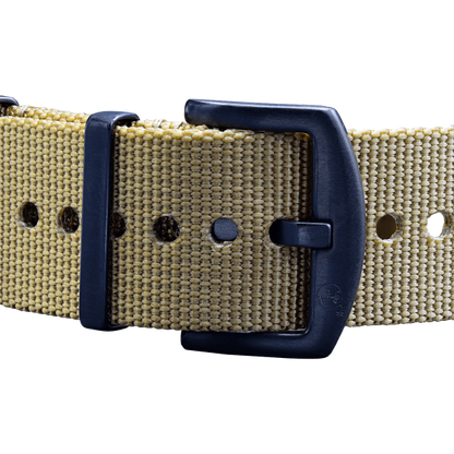 NATO BRACELET KHAKI WITH BLACK PIN CLASP | 24MM