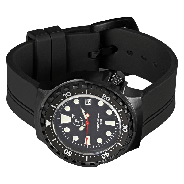 PROFESSIONAL 500 WOMEN'S DIVING WATCH BLACK | NEOPRENE BRACELET