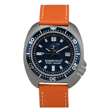 STEEL MAGNA II Blau | LEDER-ARMBAND