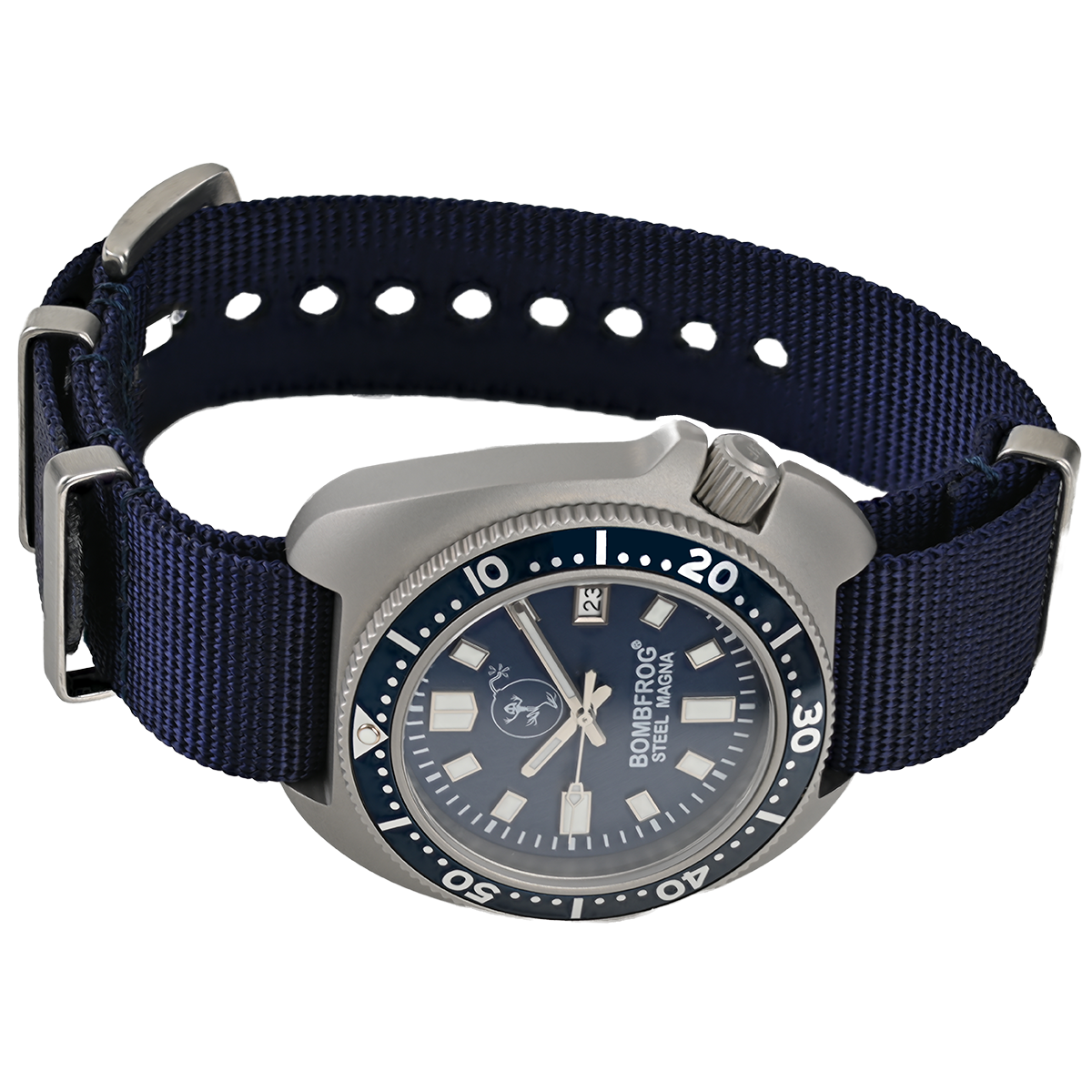 STEEL MAGNA II Blau Automatikuhr mit NATO-Armband