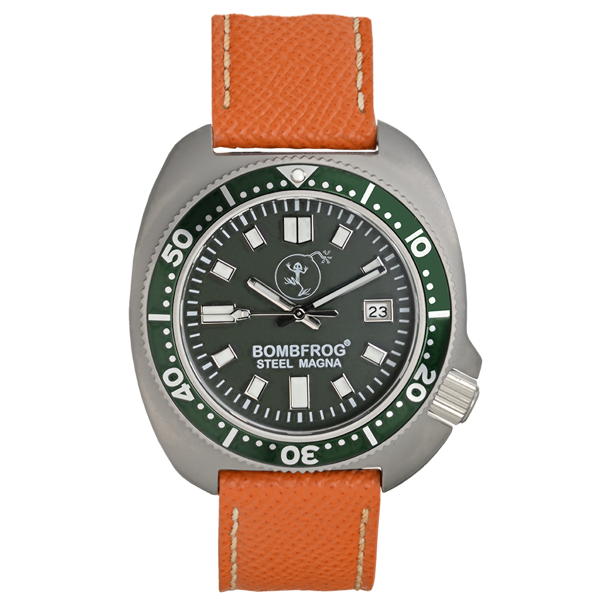 STEEL MAGNA II Grün | LEDER-ARMBAND