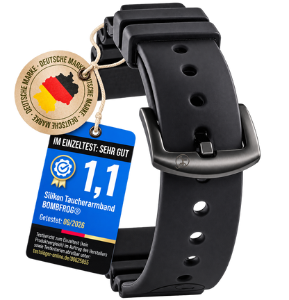 SILICONE DIVER STRAP BLACK | 22MM
