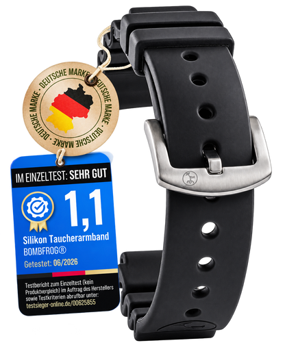 SILICONE DIVER STRAP SILVER | 22MM