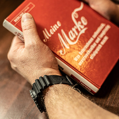 SILIKONARMBAND TAUCHER SCHWARZ | 20MM