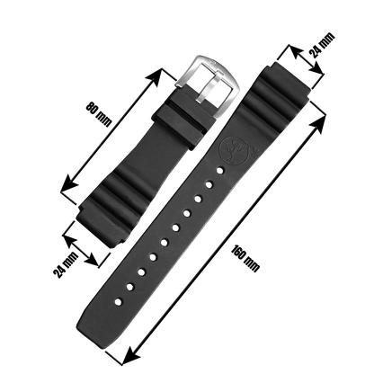 SILIKONARMBAND TAUCHER | 24MM